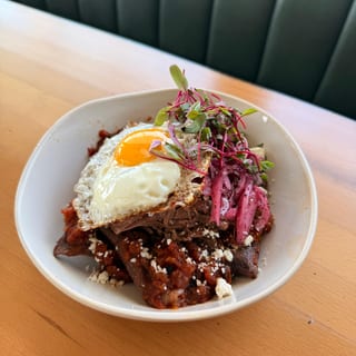 Beef Machaca Chilaquiles
